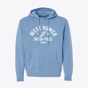 West Homer Elementary School Track and Field Pigment-Dyed Hoodie