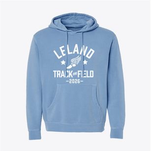 Leland High School Track and Field Pigment-Dyed Hoodie