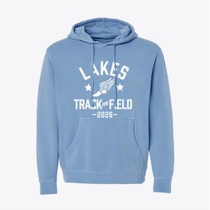 Lakes Community High School Track and Field Pigment-Dyed Hoodie