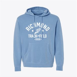 Richmond Consolidated Elementary School Track and Field Pigment-Dyed Hoodie