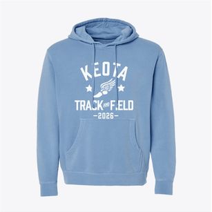 Keota High School Track and Field Pigment-Dyed Hoodie