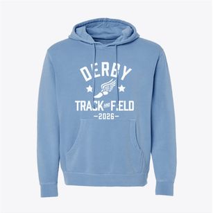 Derby High School Track and Field Pigment-Dyed Hoodie