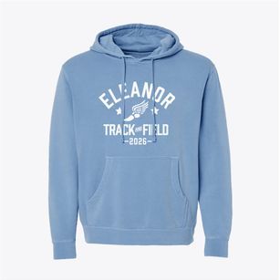 Eleanor N Johnson Middle School Track and Field Pigment-Dyed Hoodie