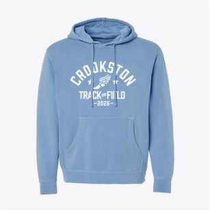 Crookston Senior High School Track and Field Pigment-Dyed Hoodie
