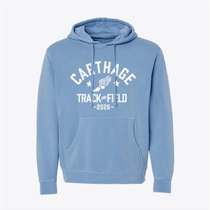 Carthage Junior High School Track and Field Pigment-Dyed Hoodie
