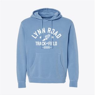 Lynn Road Elementary School Track and Field Pigment-Dyed Hoodie
