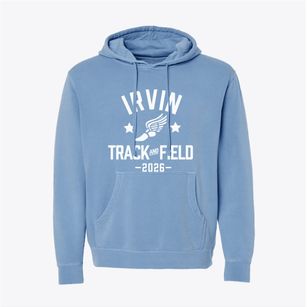 Wm Irvin Elementary School Track and Field Pigment-Dyed Hoodie