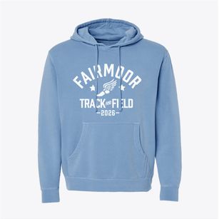Fairmoor Elementary School Track and Field Pigment-Dyed Hoodie
