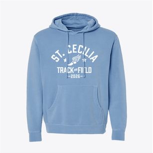 Saint Cecilia School Track and Field Pigment-Dyed Hoodie