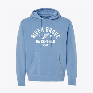River Grove Elementary School Track and Field Pigment-Dyed Hoodie