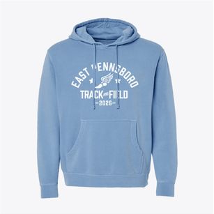 East Pennsboro Area High School Track and Field Pigment-Dyed Hoodie