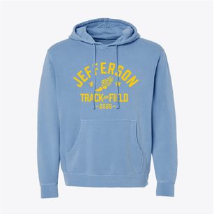 Jefferson Middle School Track and Field Pigment-Dyed Hoodie
