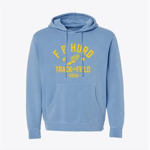 F P Hurd Elementary School Track and Field Pigment-Dyed Hoodie