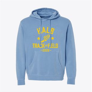 Hebrew Academy Of Long Beach Track and Field Pigment-Dyed Hoodie