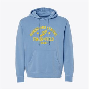 Perquimans Central Elementary School Track and Field Pigment-Dyed Hoodie
