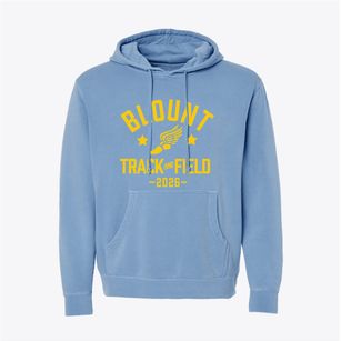 William H Blount Elementary School Track and Field Pigment-Dyed Hoodie