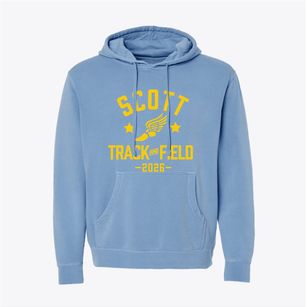 Scott Elementary School Track and Field Pigment-Dyed Hoodie