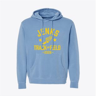 Jenks Junior High School Track and Field Pigment-Dyed Hoodie