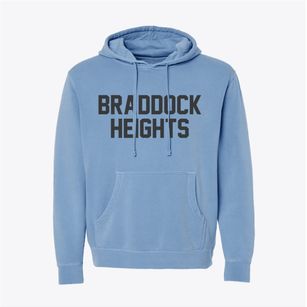 Braddock Heights Maryland Classic Block Pigment-Dyed Hoodie