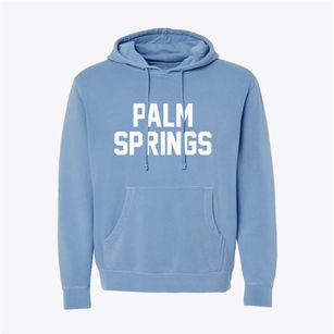 Palm Springs California Classic Block Pigment-Dyed Hoodie