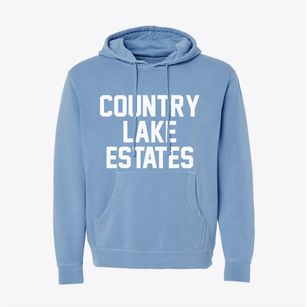 Country Lake Estates New Jersey Classic Block Pigment-Dyed Hoodie