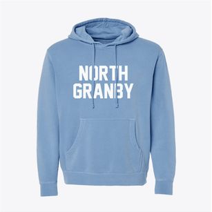 North Granby Connecticut Classic Block Pigment-Dyed Hoodie