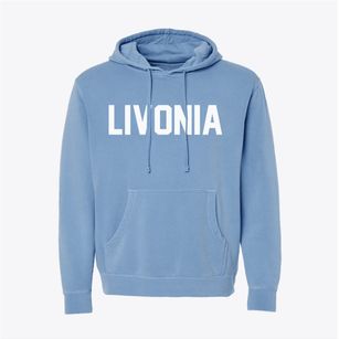 Livonia Michigan Classic Block Pigment-Dyed Hoodie