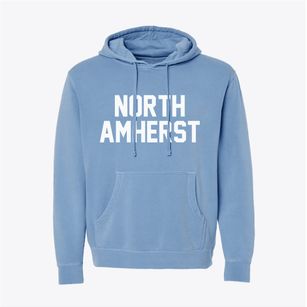 North Amherst Massachusetts Classic Block Pigment-Dyed Hoodie