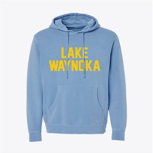 Lake Waynoka Ohio Classic Block Pigment-Dyed Hoodie