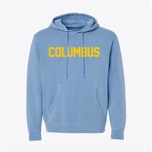 Columbus Mississippi Classic Block Pigment-Dyed Hoodie