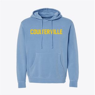 Coulterville Illinois Classic Block Pigment-Dyed Hoodie