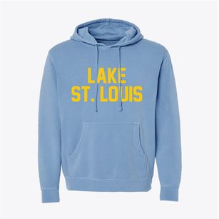 Lake St. Louis Missouri Classic Block Pigment-Dyed Hoodie