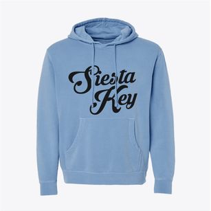 Siesta Key Florida Vintage Team Pigment-Dyed Hoodie