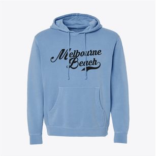 Melbourne Beach Florida Vintage Team Pigment-Dyed Hoodie