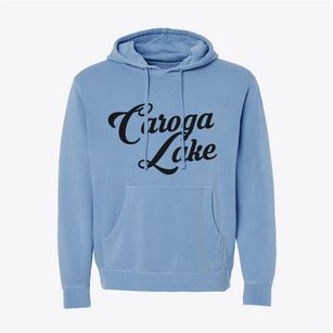 Caroga Lake New York Vintage Team Pigment-Dyed Hoodie