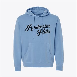 Rochester Hills Michigan Vintage Team Pigment-Dyed Hoodie