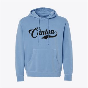 Clinton North Carolina Vintage Team Pigment-Dyed Hoodie