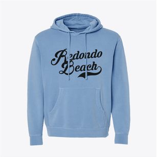 Redondo Beach California Vintage Team Pigment-Dyed Hoodie