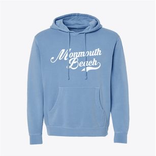 Monmouth Beach New Jersey Vintage Team Pigment-Dyed Hoodie