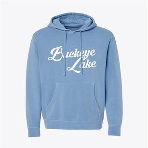 Buckeye Lake Ohio Vintage Team Pigment-Dyed Hoodie