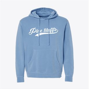 Pine Bluffs Wyoming Vintage Team Pigment-Dyed Hoodie