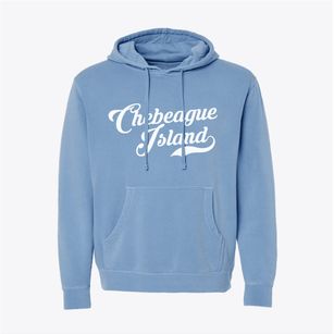 Chebeague Island Maine Vintage Team Pigment-Dyed Hoodie