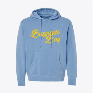 Buzzards Bay Massachusetts Vintage Team Pigment-Dyed Hoodie