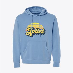 Joliet Illinois Sublime Sunset Pigment-Dyed Hoodie