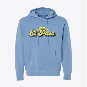 El Paso Texas Sublime Sunset Pigment-Dyed Hoodie