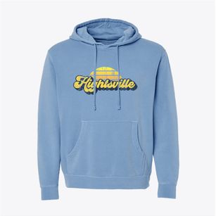 Hightsville North Carolina Sublime Sunset Pigment-Dyed Hoodie