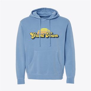 Grant Town West Virginia Sublime Sunset Pigment-Dyed Hoodie