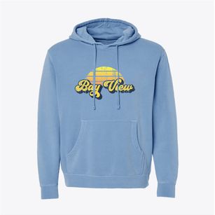 Bay View Michigan Sublime Sunset Pigment-Dyed Hoodie
