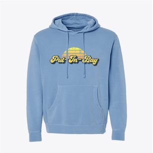 Put-in-bay Ohio Sublime Sunset Pigment-Dyed Hoodie