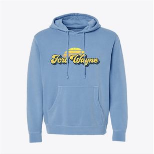 Fort Wayne Indiana Sublime Sunset Pigment-Dyed Hoodie